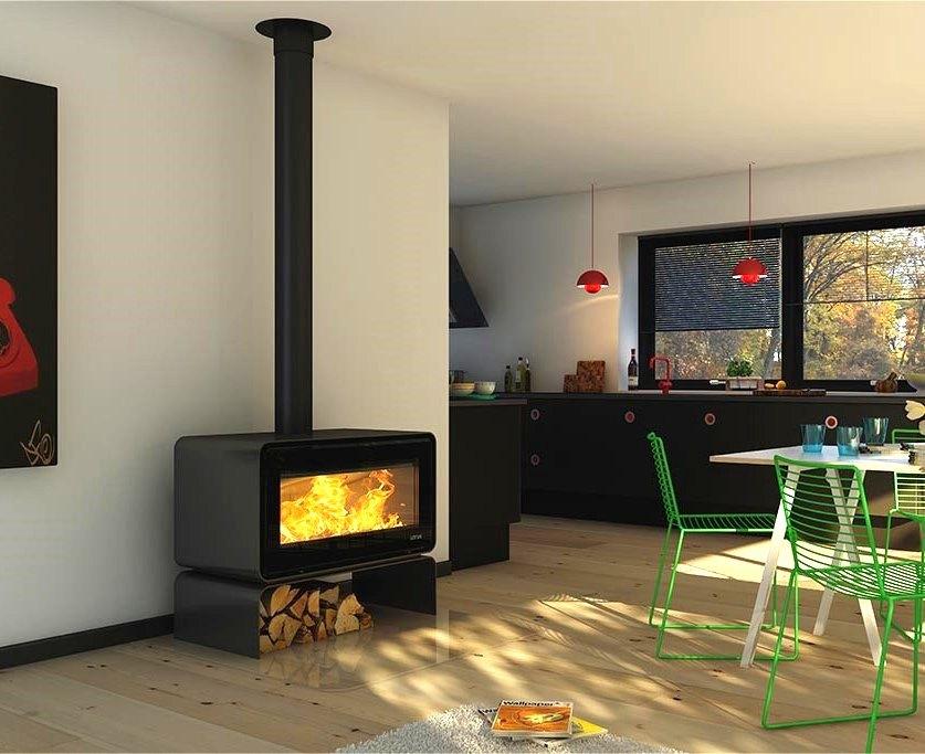 Superpromo poêle à bois Lotus type Living Base Ocean Dark, Neuf, Enlèvement ou Envoi, Bois, Autoportant