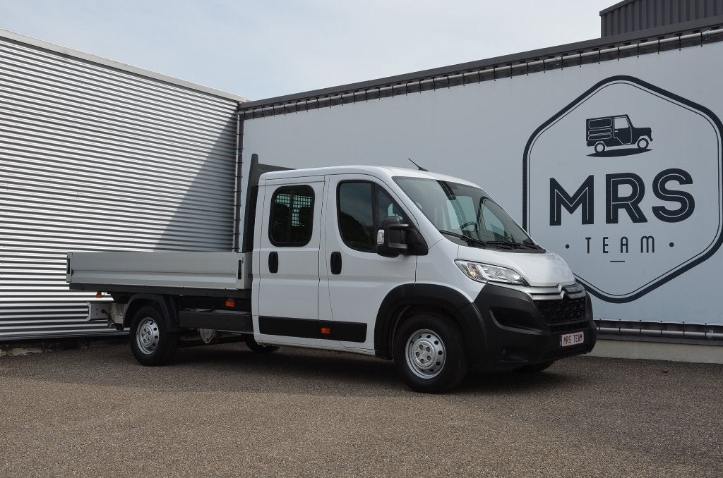 Citroën Jumper 2.2HDI- Dubbelcabine- Openlaadbak- 20990+BTW, 4 deurs, Stof, Euro 6, 3000 kg