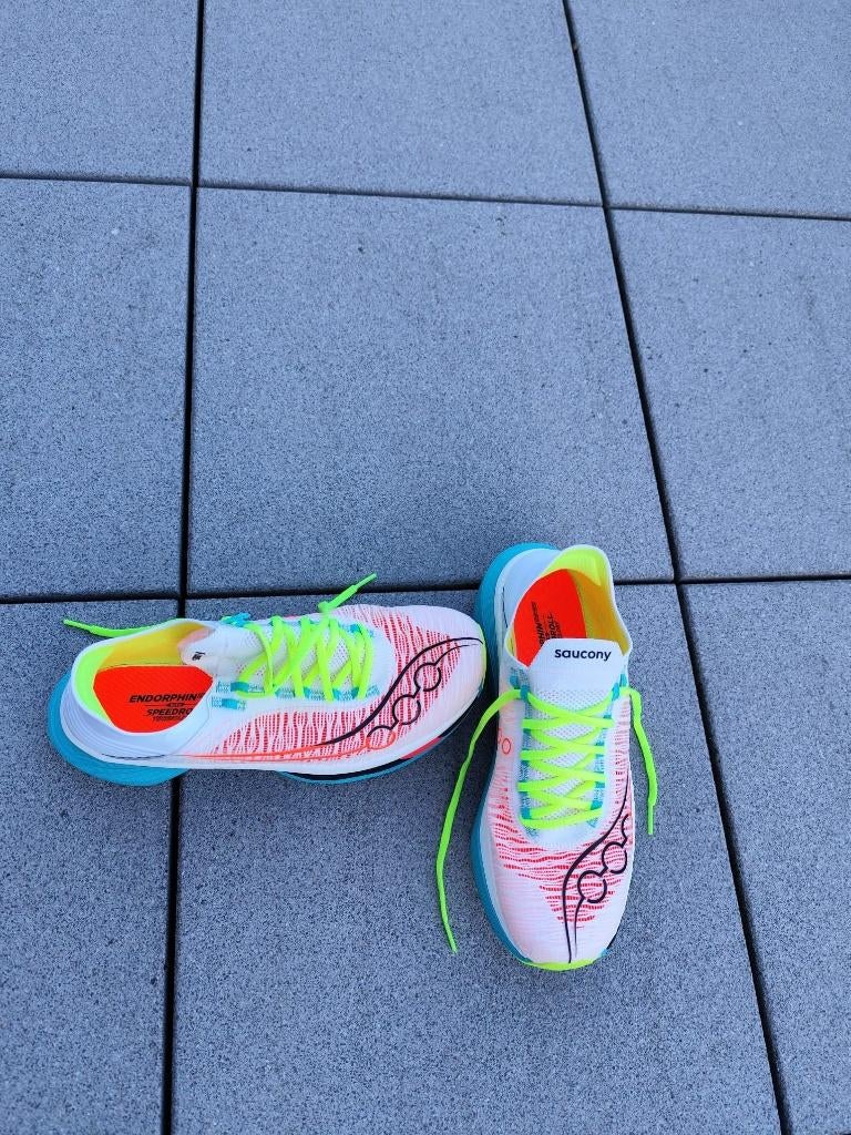 Carbon wedstrijdschoenen Saucony Endorphin Elite, Neuf, Course à pied, Enlèvement ou Envoi, Chaussures de course à pied