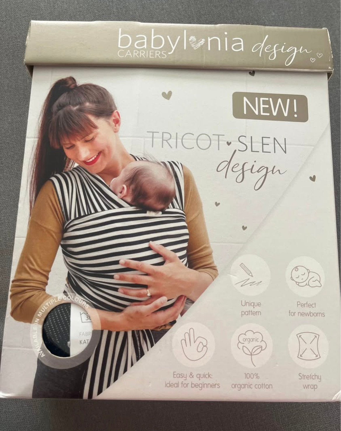 Babylonia Rekbare Draagdoek Tricot-Slen, Kinderen en Baby's, Babydragers en Draagdoeken, Ophalen of Verzenden, Zo goed als nieuw