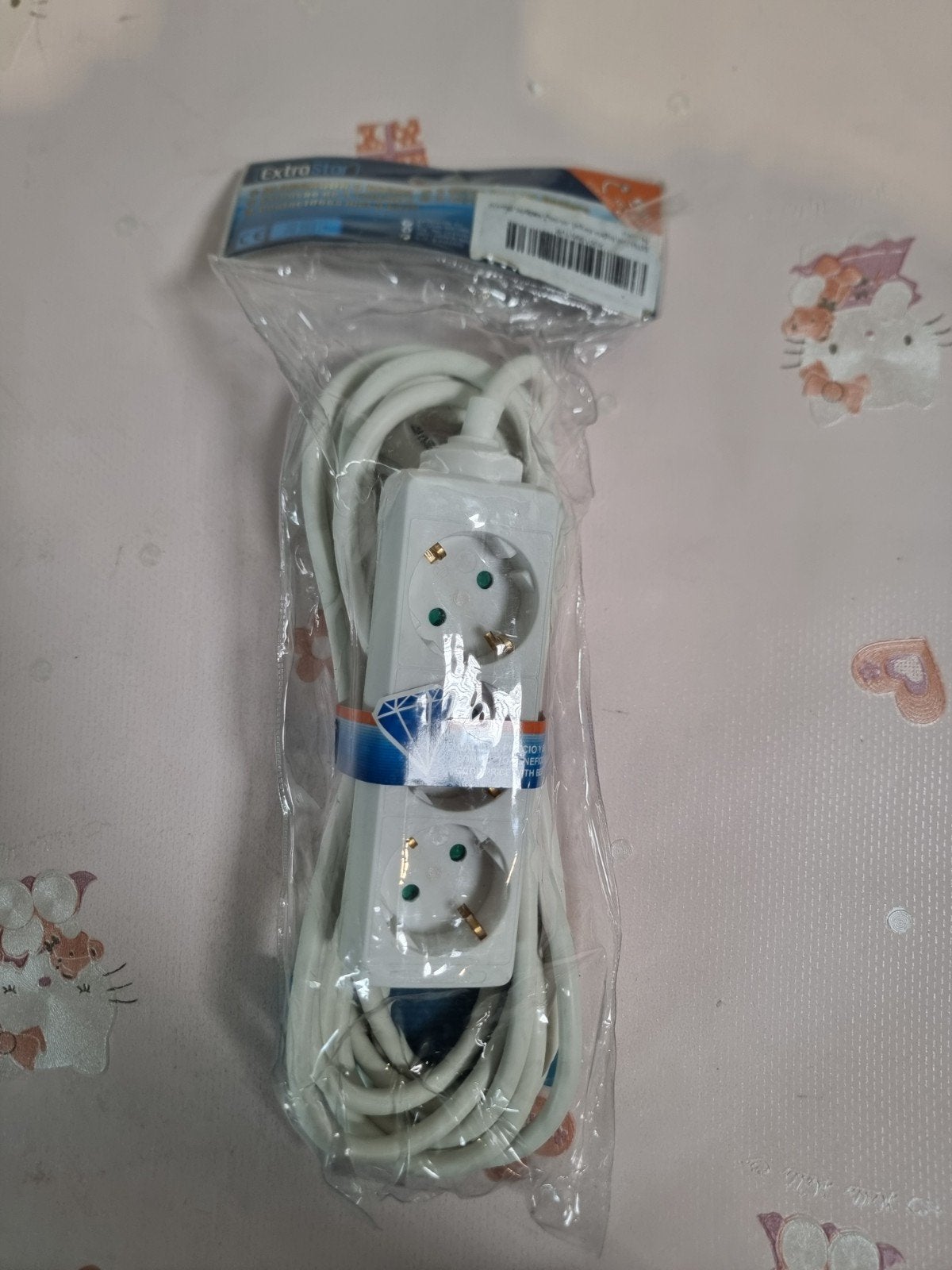 Câble d'extension ExtraStar 5 mètres avec 3 prises - blanc, Bricolage & Construction, Null, Enlèvement ou Envoi, Null, Multiprise