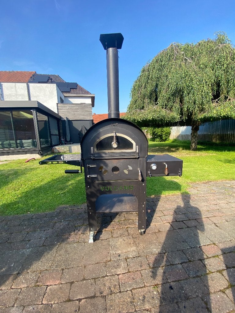 3in1 steenoven/grill barbecue met warmhoudruimte Vulcano, Ophalen, Gebruikt, Vulcano