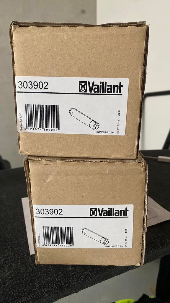 VAILLANT - concentrisch stalen buizen - l 500MM - 60/100, Enlèvement, Neuf, Chaudière CC ou Chaudière combinée