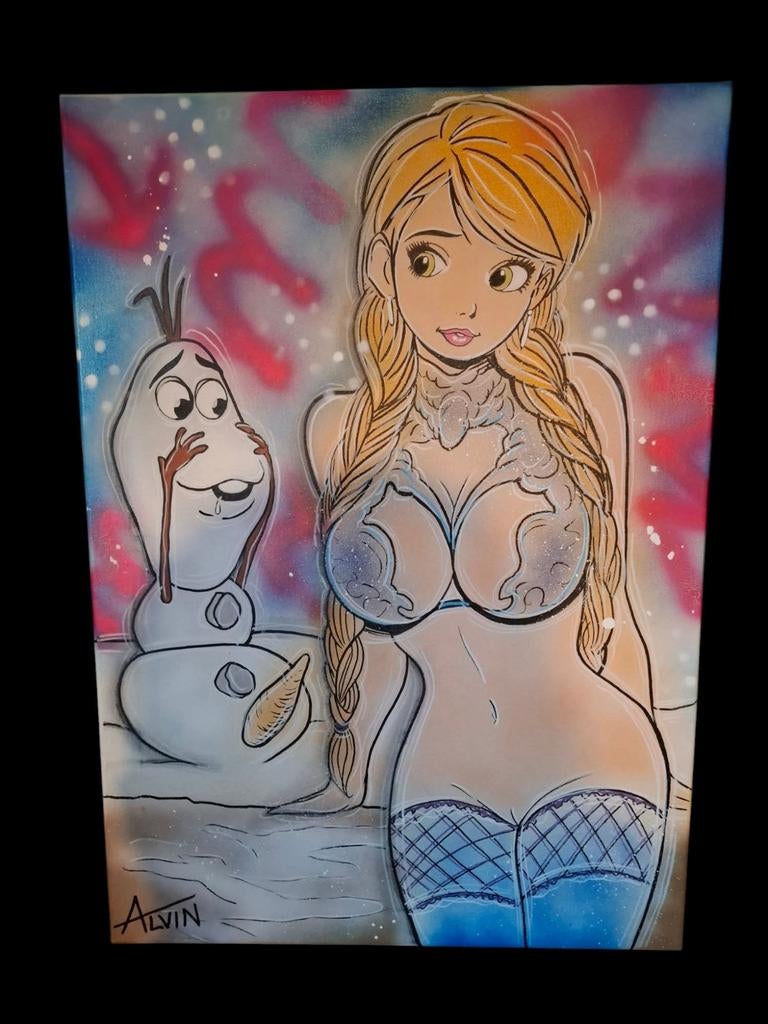 ALVIN SILVRANT 
Frozen Ana - Firm Carrot olav met certificaa, Antiek en Kunst, Ophalen