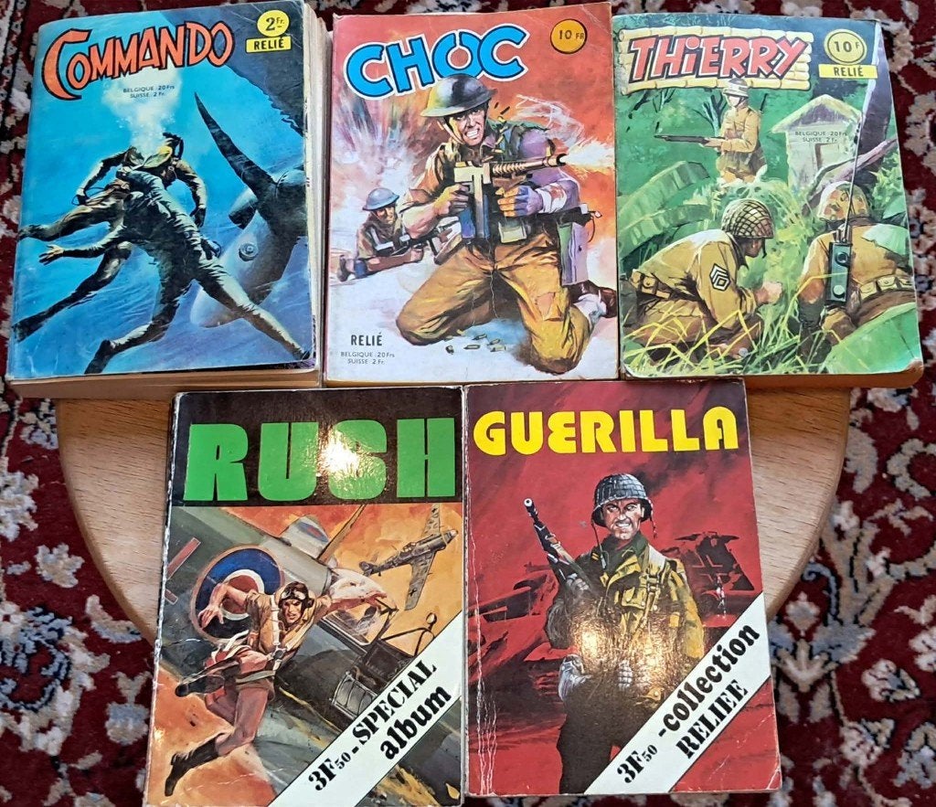 BD petit format - 5 recueils guerre, Livres, BD, Aredit, Plusieurs BD, Enlèvement ou Envoi, Utilisé