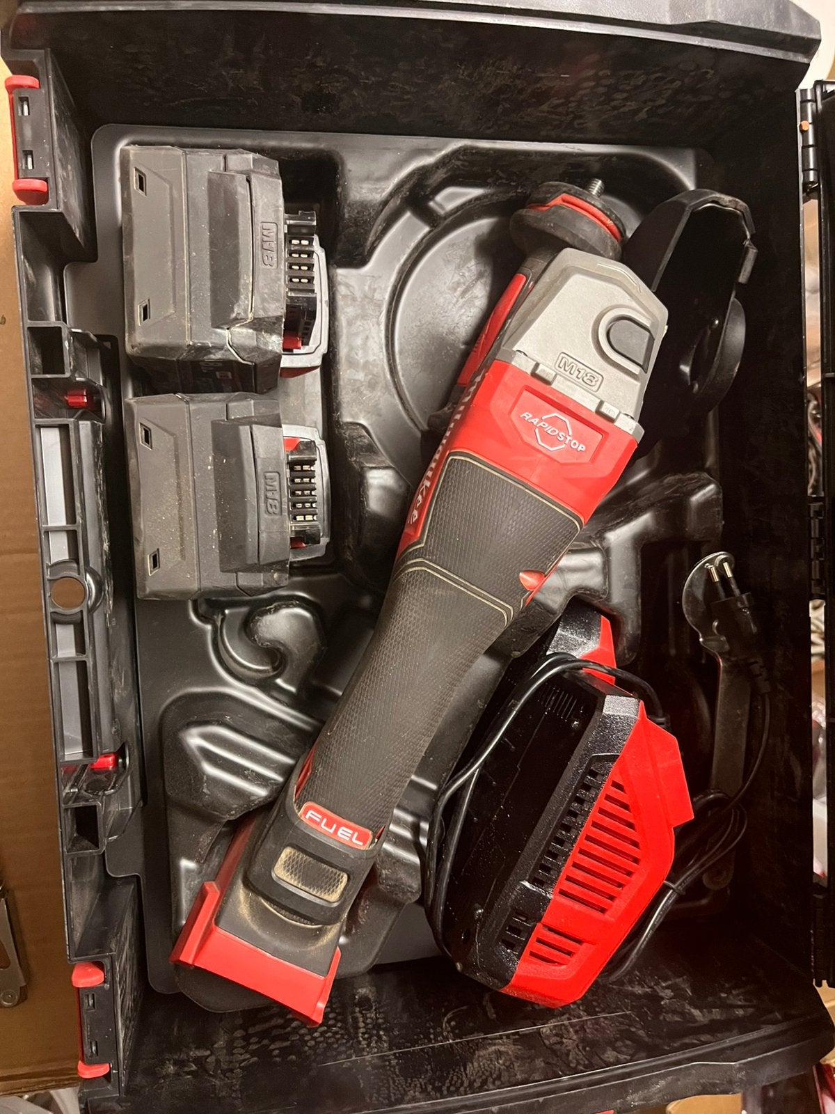 MILWAUKEE M18 FHSAG125XPDB2-802X haakse accu-slijper 125mm, Doe-het-zelf en Bouw, Ophalen of Verzenden, Zo goed als nieuw, Haakse handslijpmachine