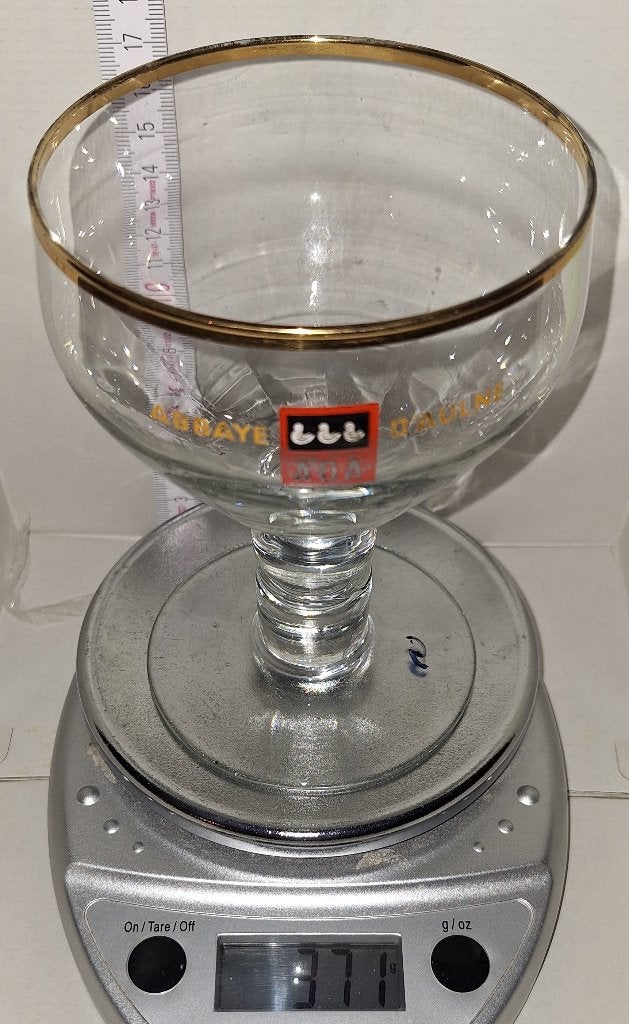 Brasserie Dinant, Abbaye d'Aulne, verre trappiste, type B, Enlèvement ou Envoi, Utilisé, Verre ou Verres