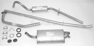 Volvo Uitlaatset Amazon Sedan B18 -1966 RVS+montageset Volvo, Enlèvement ou Envoi, Neuf, Volvo
