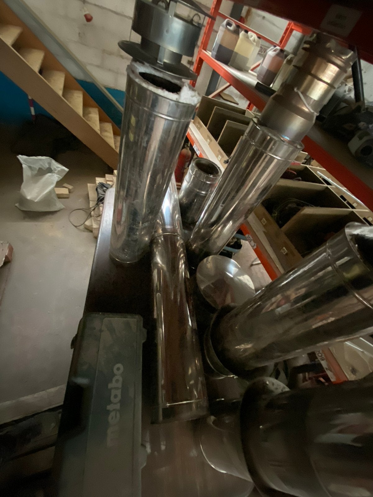Cheminée isolée en acier inoxydable Ø250/Ø200-à double paroi, Enlèvement, Inox