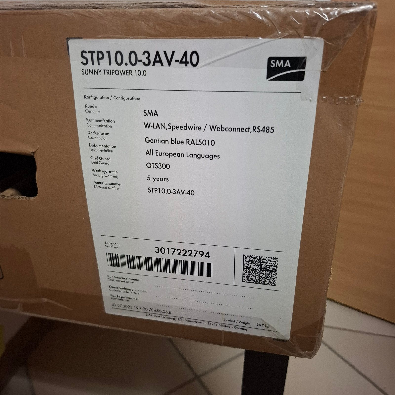 onduleur SMA STP10.0-3AV-40, Bricolage & Construction, Enlèvement