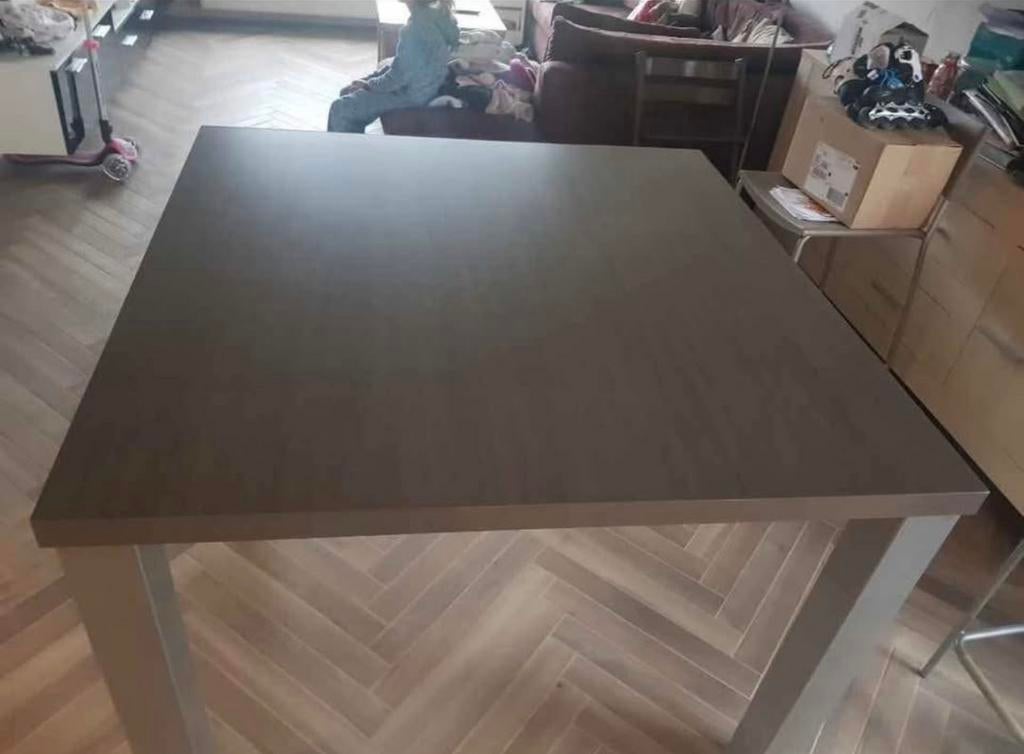 Hoge tafel met stoelen, Huis en Inrichting, Tafels | Eettafels, Ophalen, Gebruikt, 50 tot 100 cm, 100 tot 150 cm