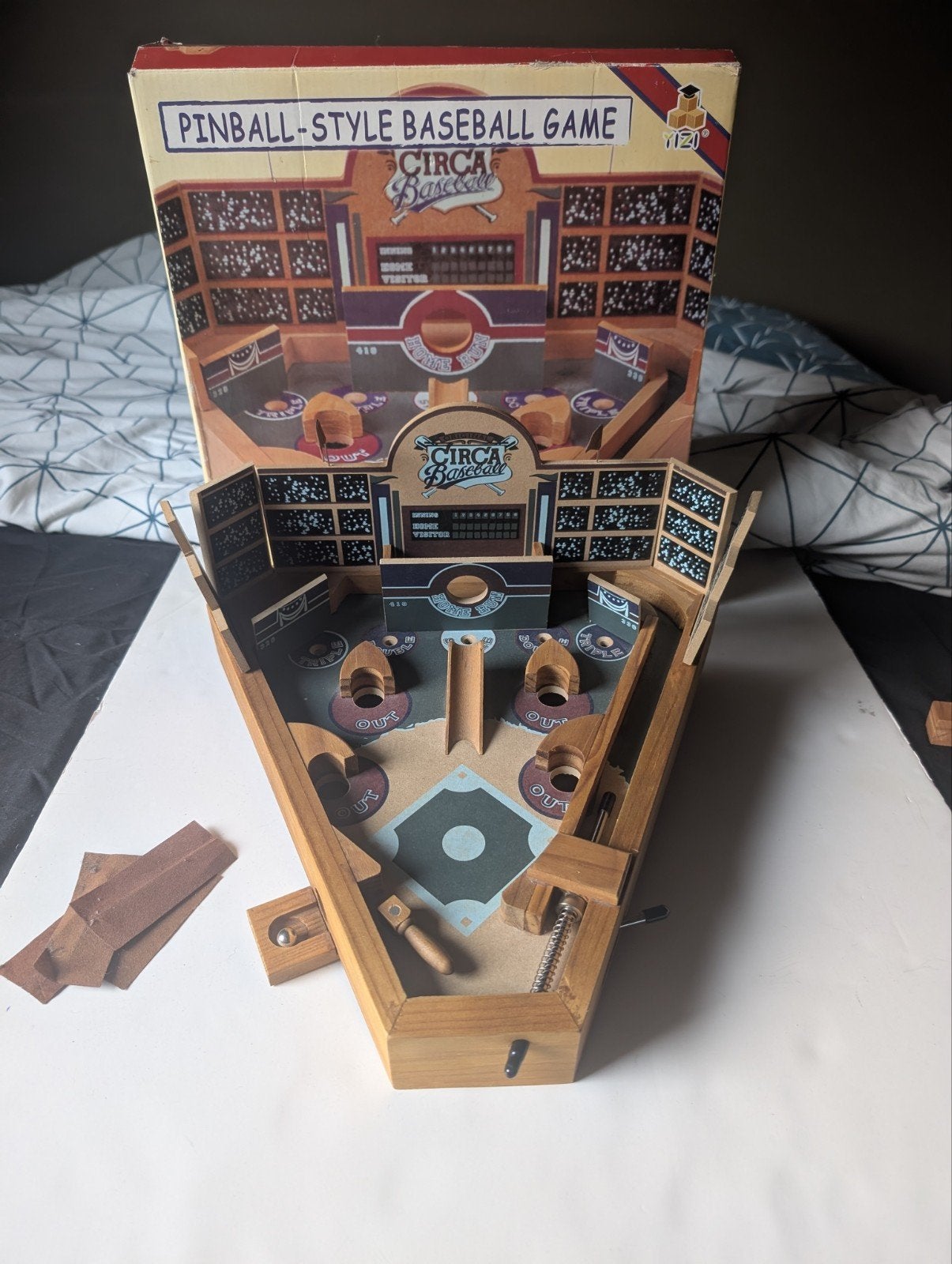 Flipper baseball en bois vintage « Circa Baseball » - Deco, Ophalen of Verzenden