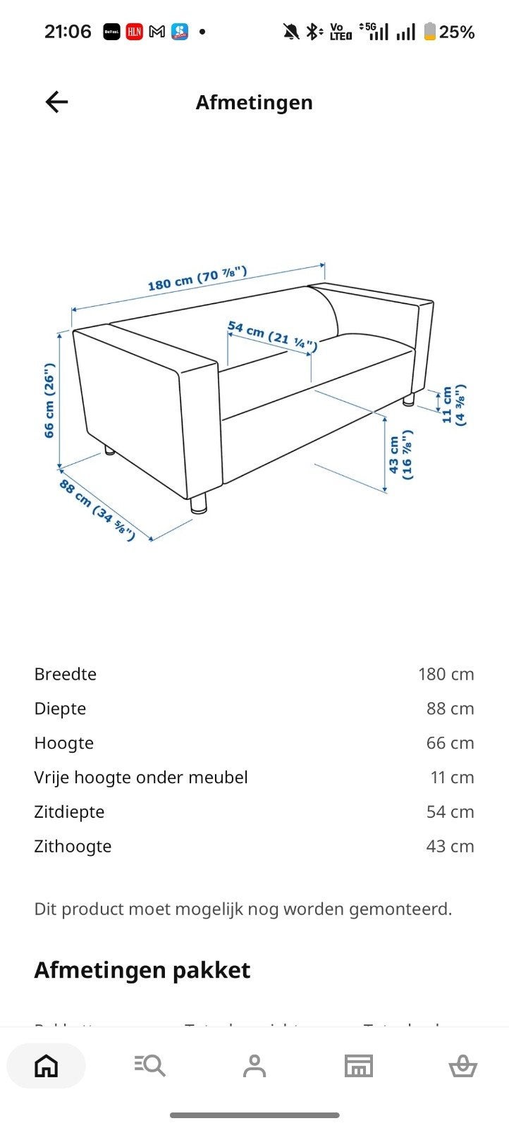 chaise ikea (Klippan) à vendre, Maison & Meubles, Enlèvement
