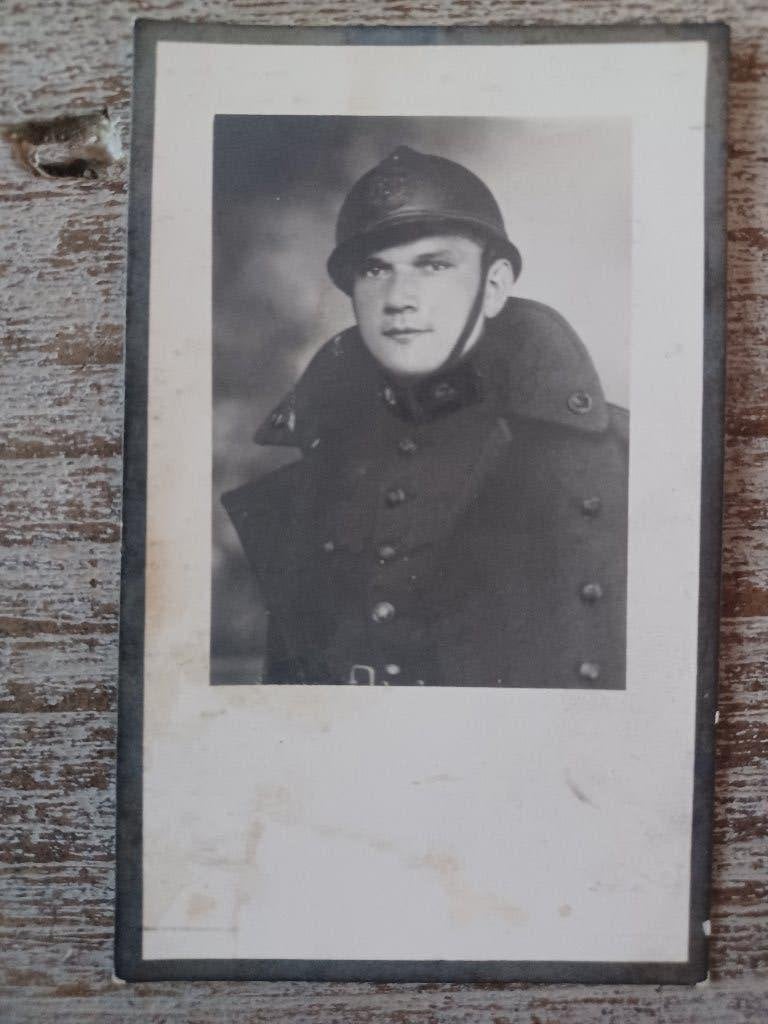 wo2 doodsprentje foto 29e linie + mei 1940 boogmans, Verzamelen, Ophalen of Verzenden, Rouwkaart