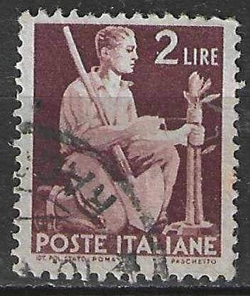 Italie 1945/1948 - Yvert 490 - Récolte - 2 l. (ST), Timbres & Monnaies, Timbres | Europe | Italie, Envoi, Affranchi