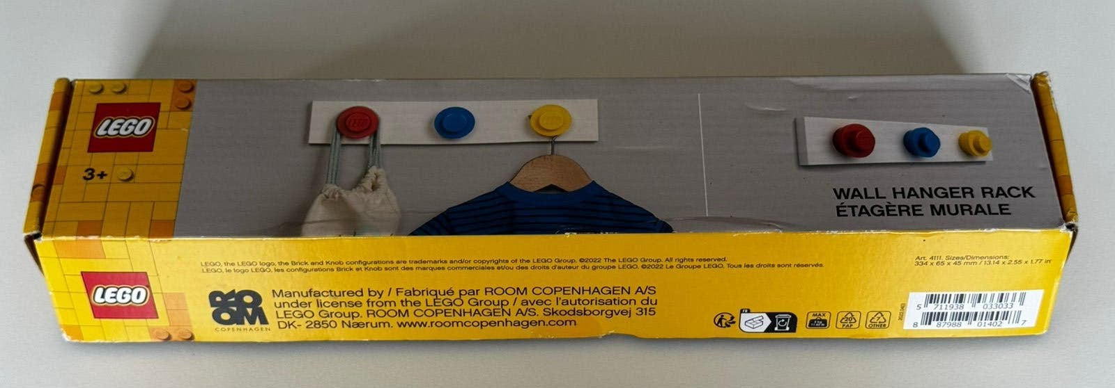 Portemanteau LEGO Iconic (Rouge, Bleu, Jaune) –Neuf en boîte, Enlèvement ou Envoi, Comme neuf, Accessoire, Lego