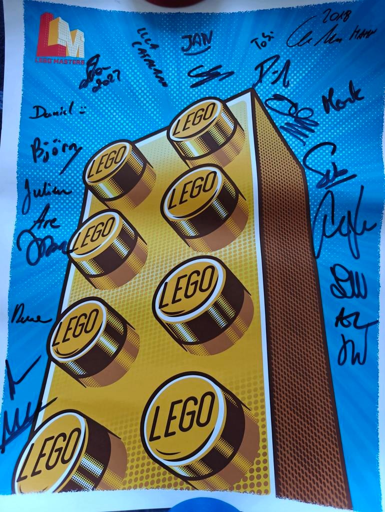 Lego Master poster gesigneerd, Enlèvement ou Envoi, Lego
