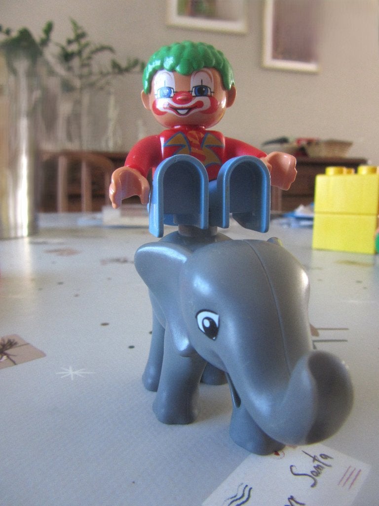 Duplo lego vintage racewagen  olifant +verzorger..., Ophalen of Verzenden, Duplo