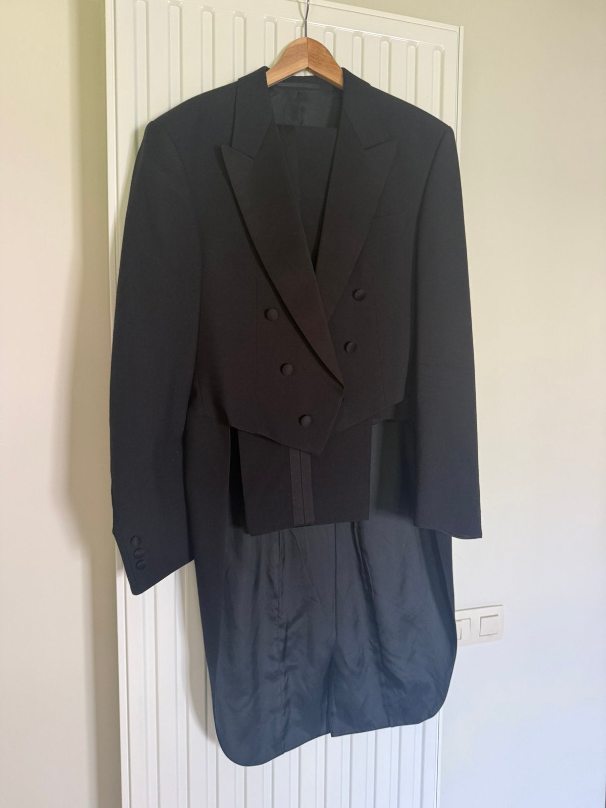Rokkostuum (pitteleer), merk Masterhand – 2-delig, Kleding | Heren, Ophalen, Zo goed als nieuw, Maat 52/54 (L), Zwart