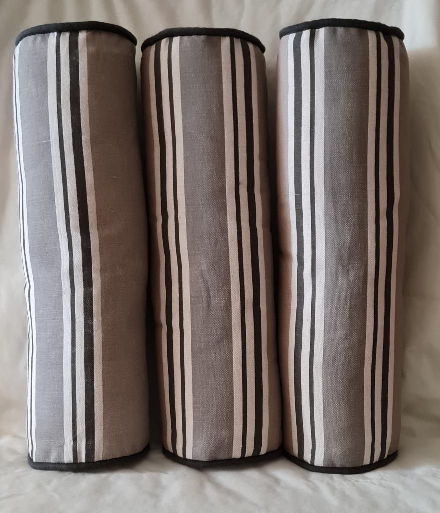Coussins à traversin 100 % lin NEUFS, Maison & Meubles, Enlèvement ou Envoi, Neuf, Autres couleurs, Cylindrique