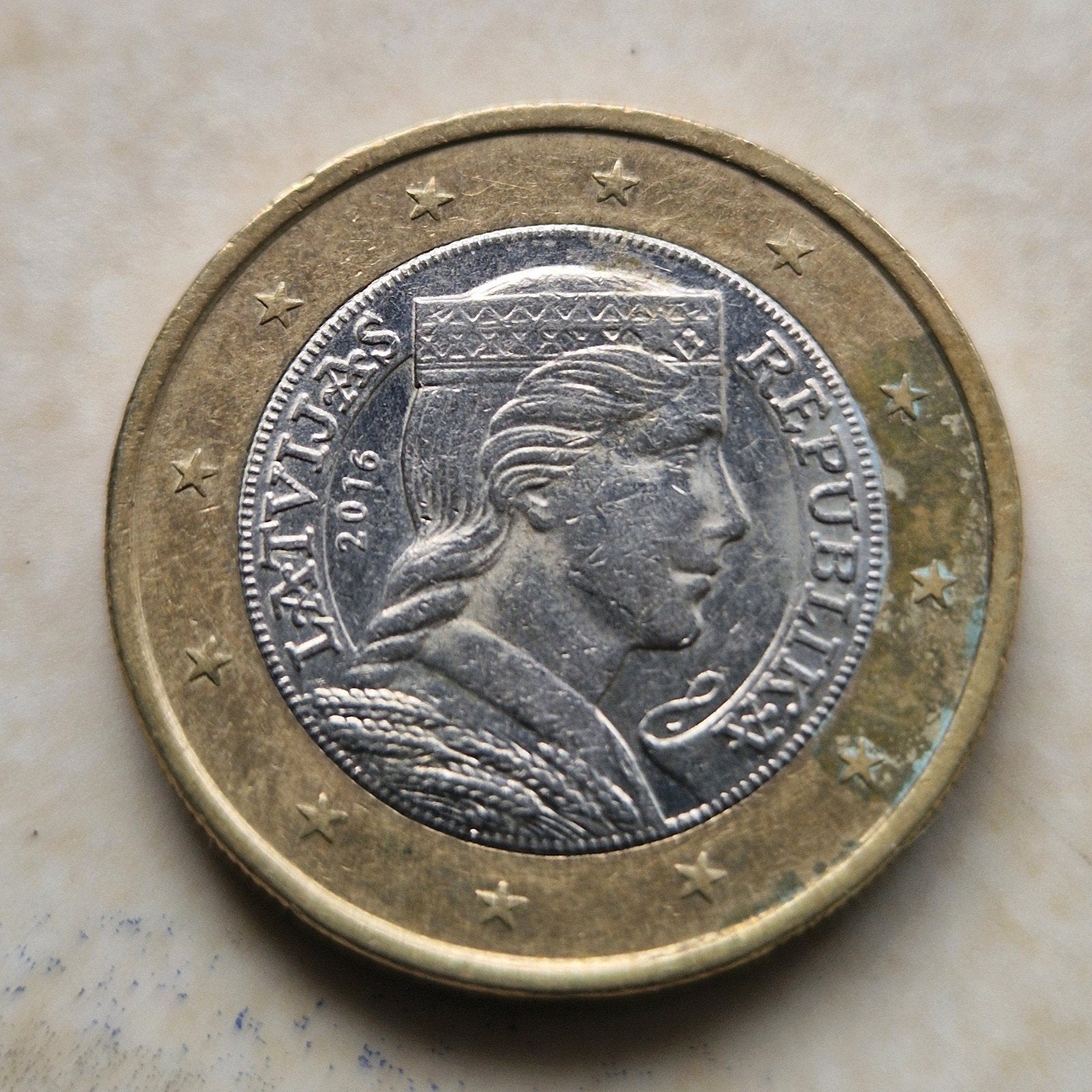 2016 Lativa , 1 Euro Coin, Ophalen of Verzenden