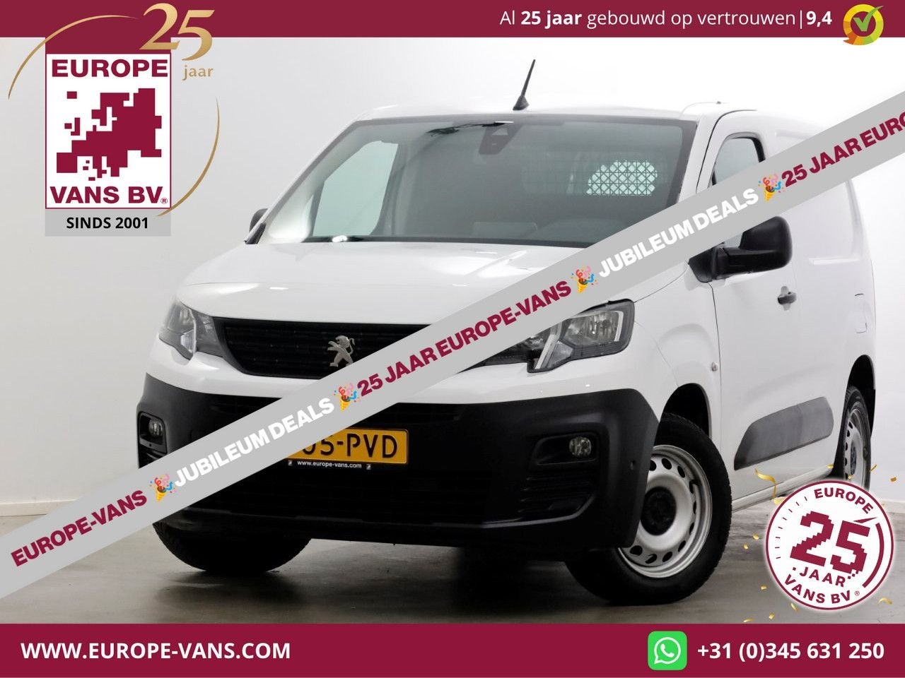 Peugeot Partner 1.5 BlueHDI 130pk Automaat Airco/Navi/Cruise, Automaat, Wit, Bedrijf, Diesel