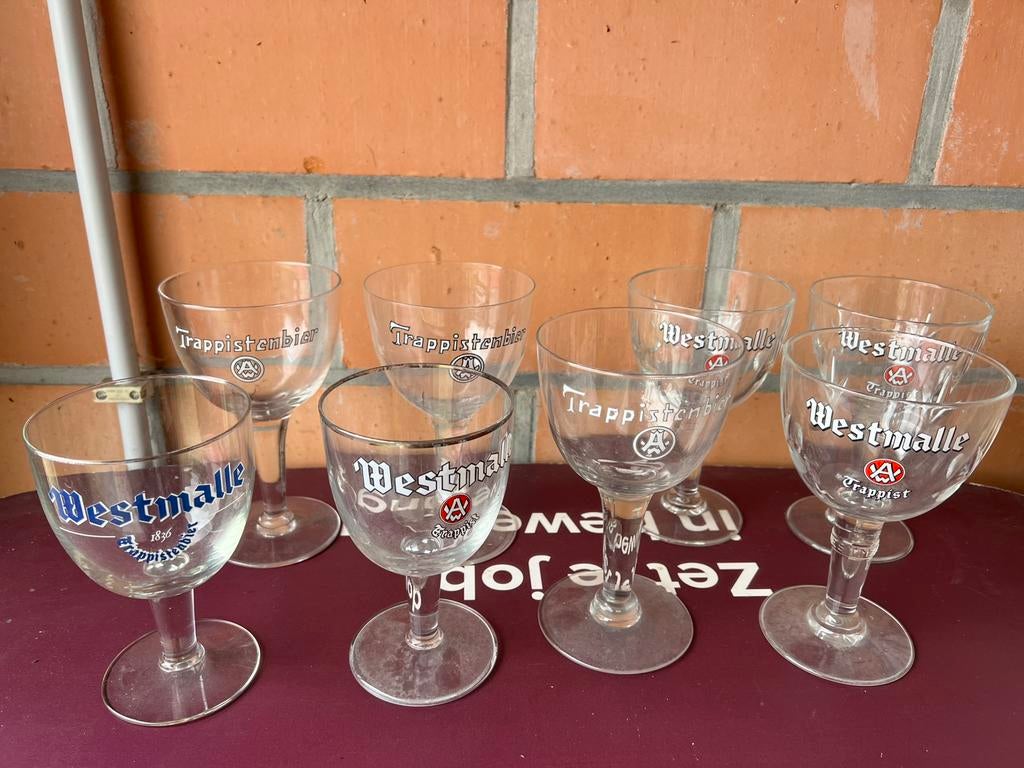 Lot Glazen westmalle, Ophalen of Verzenden, Gebruikt
