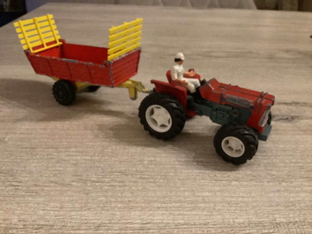 Tracteur métallique miniature avec remorque, Enlèvement ou Envoi, Utilisé, Tracteur et Agriculture