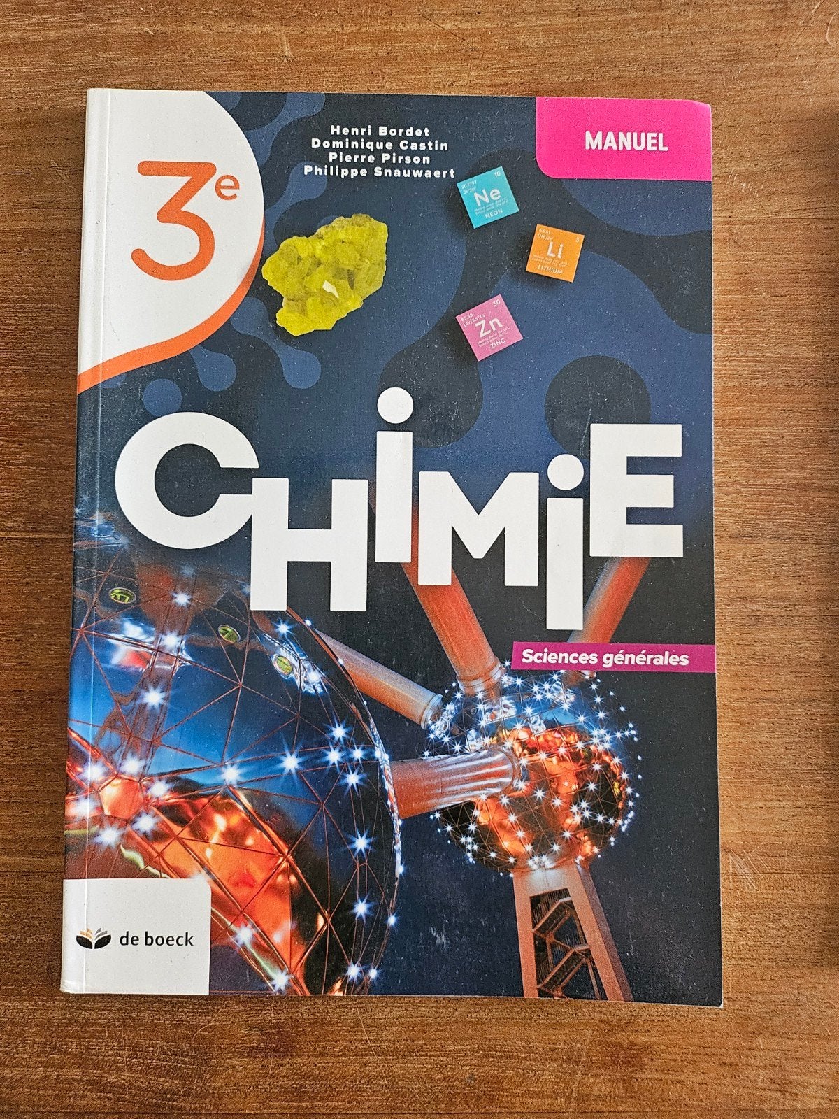 Manuel de Chimie 3e, Enlèvement ou Envoi, Comme neuf, Enseignement secondaire inférieur, Chimie