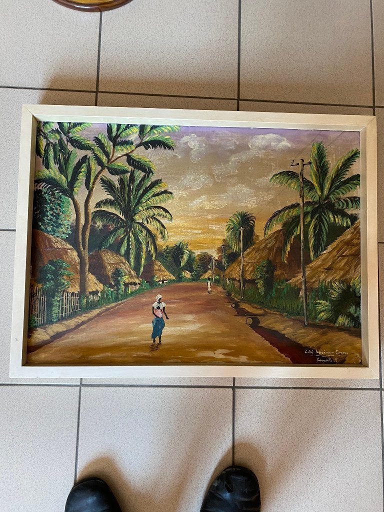 schilderij, Ophalen, Landschap, Doek