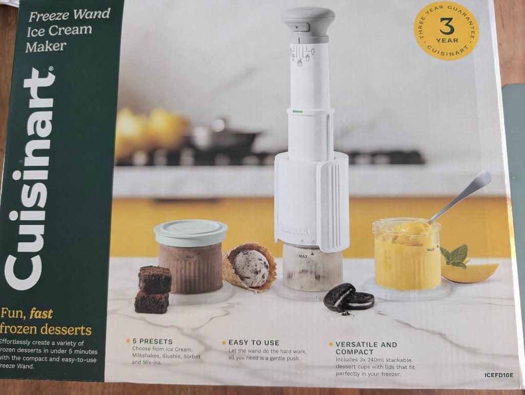 Cuisinart 5-in-1 Freeze wand IJsmachine, € 85, Ophalen of Verzenden, Nieuw
