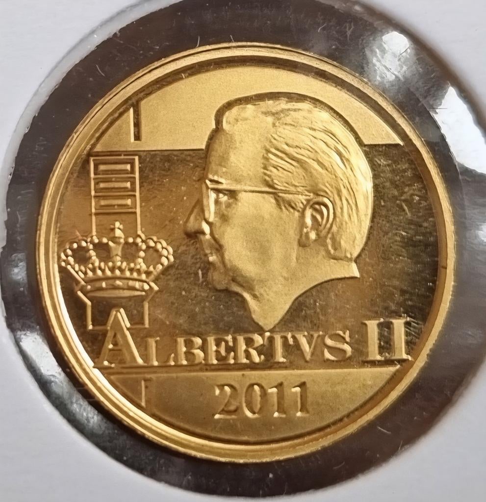 Gouden 12½ Euro 2011 Albert II, Timbres & Monnaies, Monnaies | Belgique, Enlèvement ou Envoi, Monnaie en vrac, Or, Or