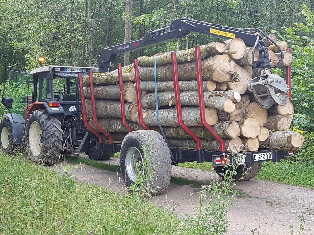 Remorque grue forestière, Enlèvement