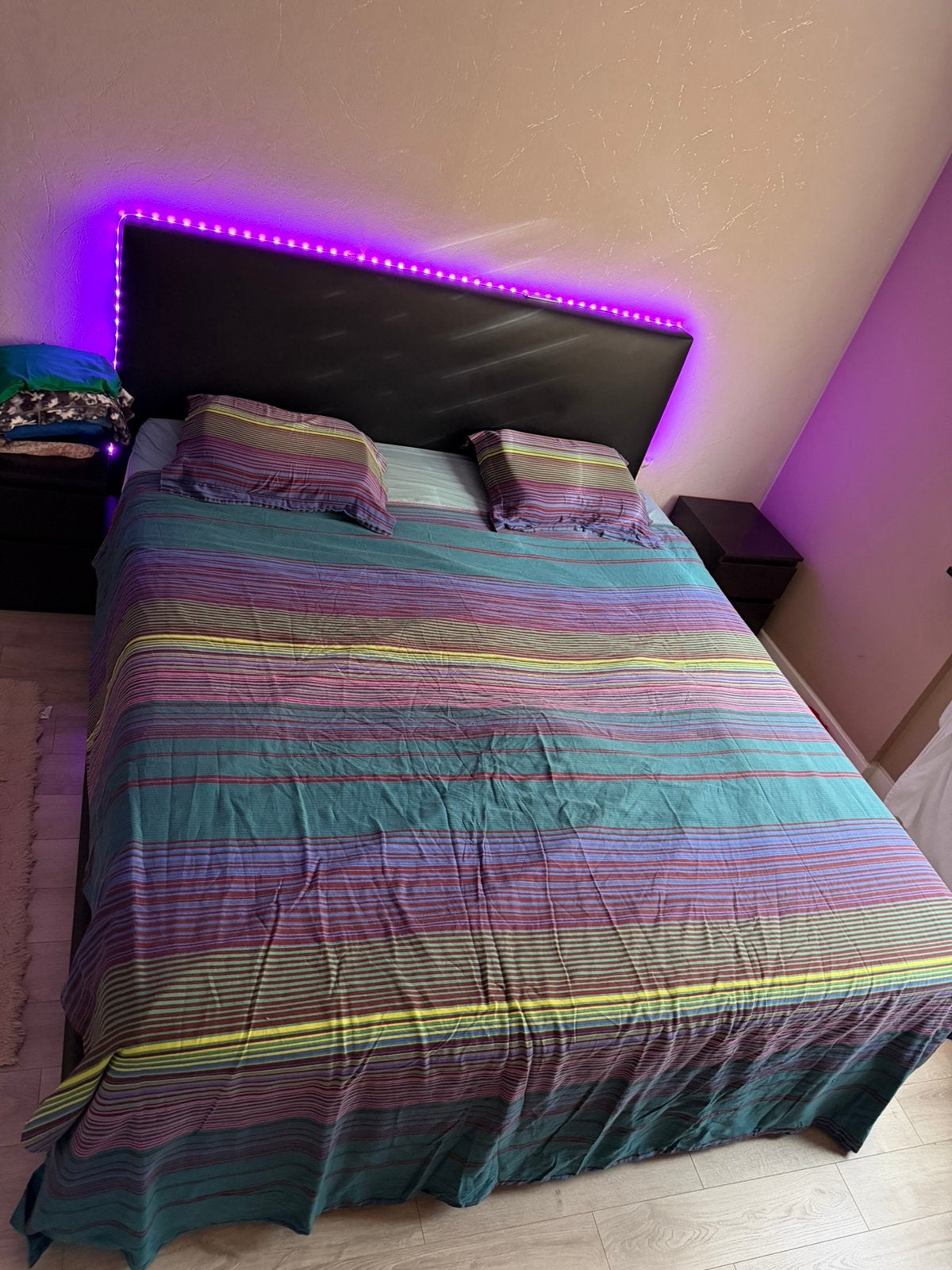 Boxsprings met matras 180x200, Huis en Inrichting, Slaapkamer | Boxsprings, Ophalen, Zwart, Tweepersoons, Zo goed als nieuw