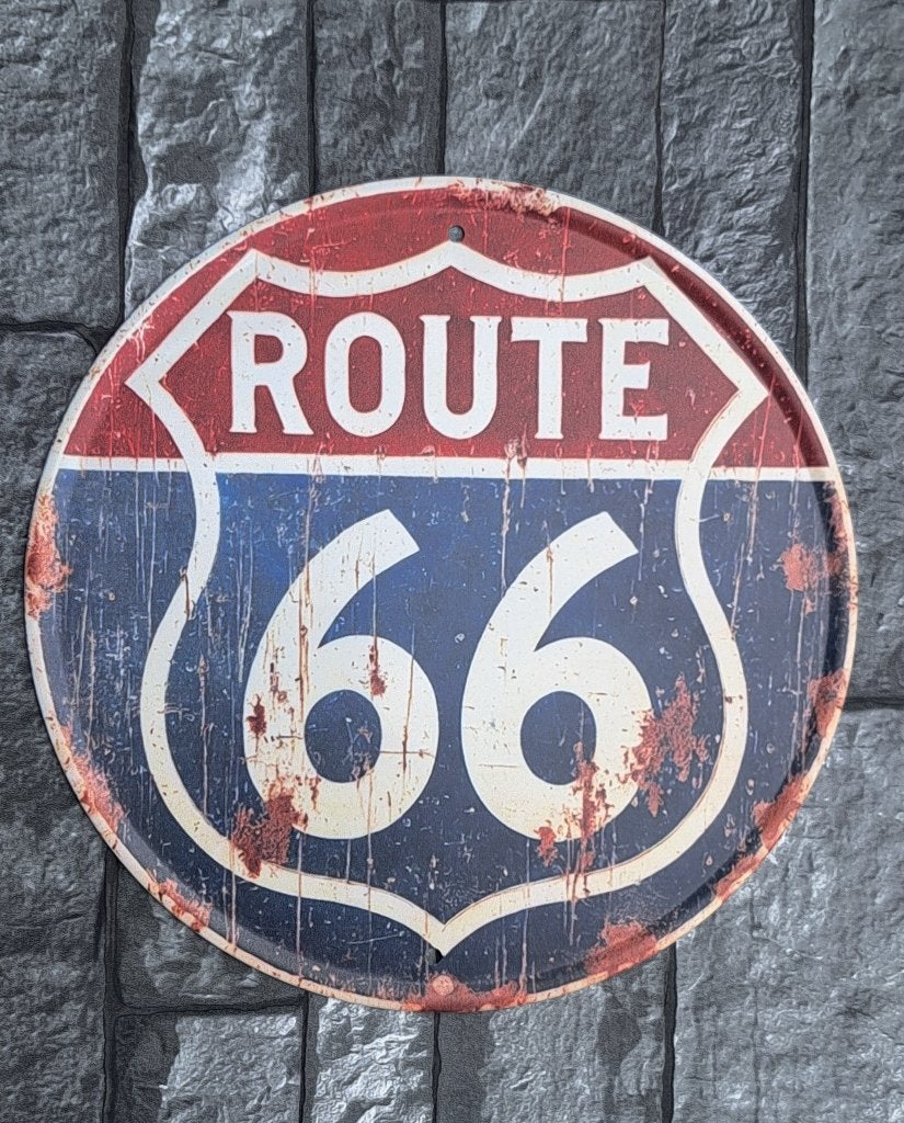 plaque métal de décoration ROUTE 66, Neuf, Autres styles, Enlèvement ou Envoi, Métal