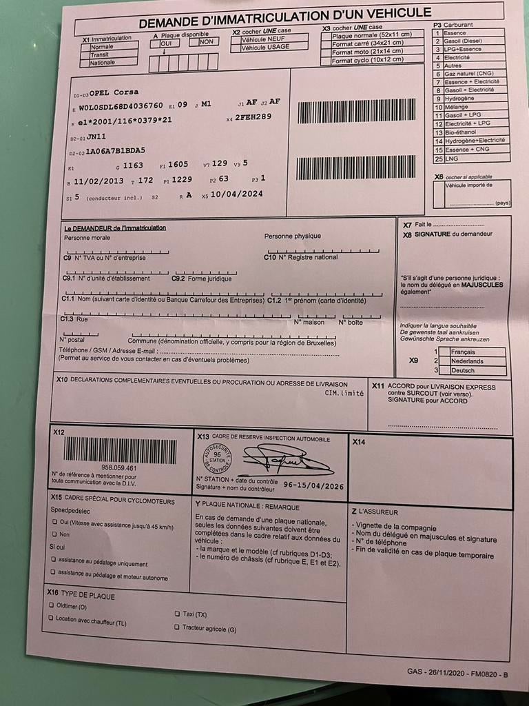 Opel corsa essence année 2013, Euro 5, Achat, 63 kW, 5 portes