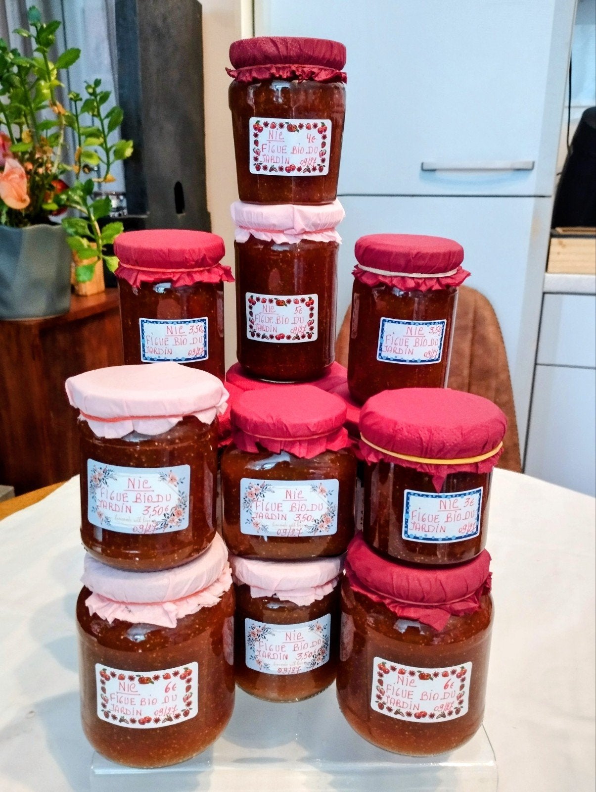 Confiture MAISON ARTISANALE à la FIGUE BIO DU JARDIN, Enlèvement