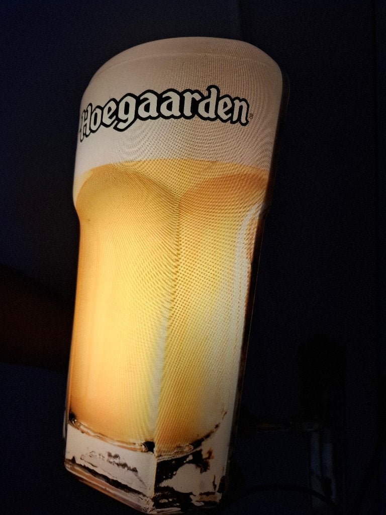 Lichtreclame Hoegaarden bier, Ophalen of Verzenden, Nieuw, Lichtbak of (neon) lamp