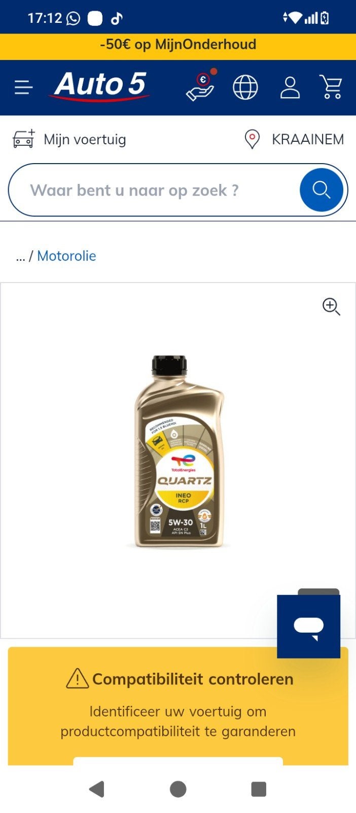 huile pour moteur 5w30, Autos : Divers, Produits d'entretien, Enlèvement