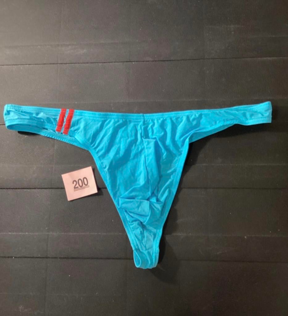 Blauwe mini herenstring, Kleding | Heren, Ondergoed, Verzenden, Blauw, Slip