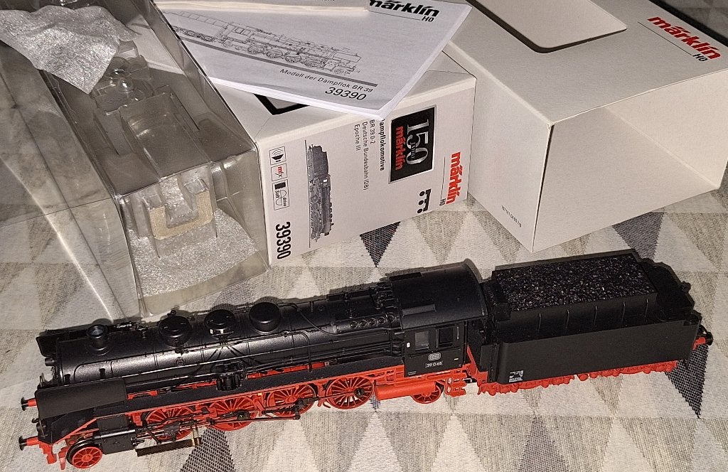 Märklin HO 39390 Stoomlocomotief met tender BR 39 048 - DB, Enlèvement ou Envoi, Comme neuf, Locomotive, Märklin