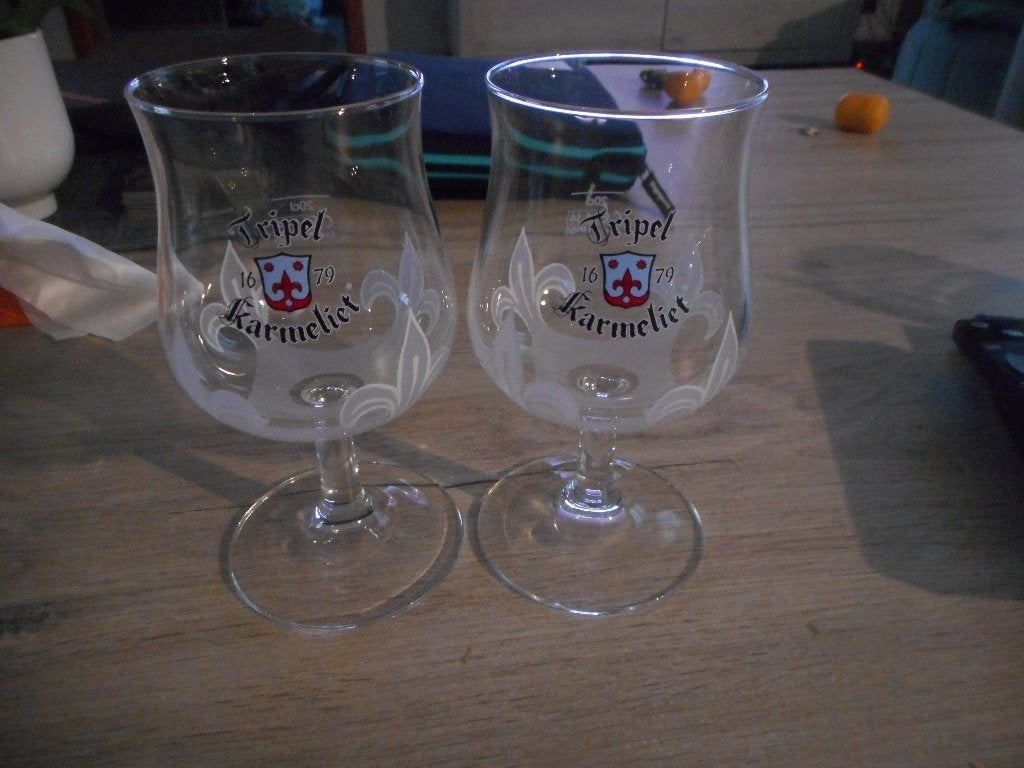 2 tripel karmeliet glazen van 20 cl, Ophalen of Verzenden, Nieuw, Glas of Glazen, Overige merken