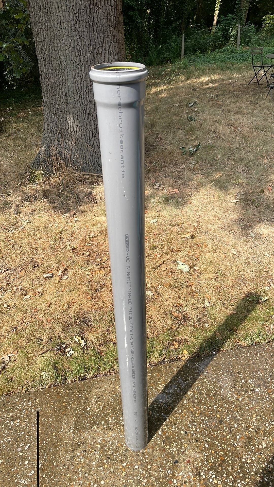 PVC buis 110mm, 160cm lang, Doe-het-zelf en Bouw, Ophalen, Zo goed als nieuw, PVC