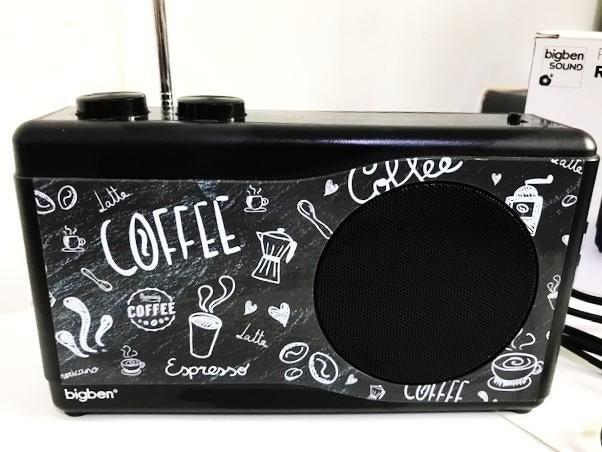 Radio Analoog draagbaar BigBen Koffie Vintage😎🎶💑🎁🤗👌, Ophalen of Verzenden, Zo goed als nieuw, Radio