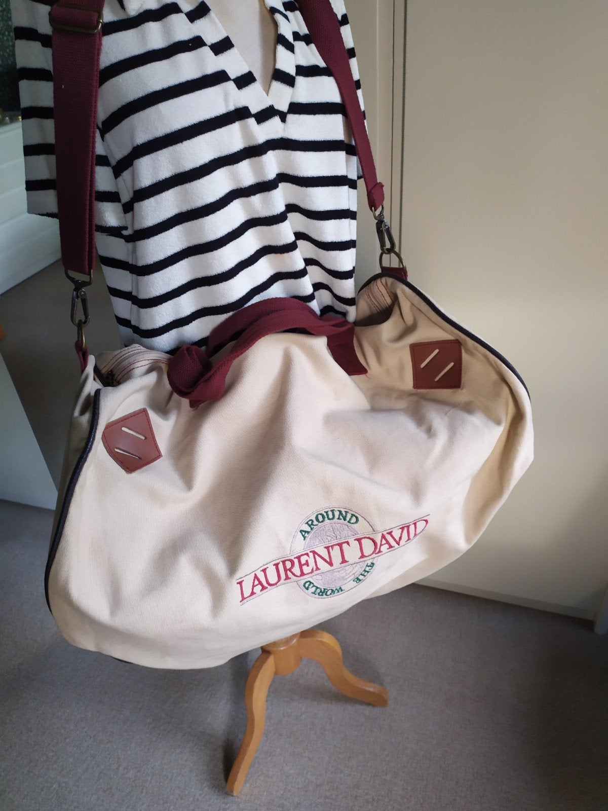 Grote canvas valies LAURENT DAVID in Engelse stijl, Handtassen en Accessoires, Ophalen of Verzenden