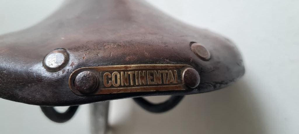 Vintage lederen zadel Continental, Ophalen of Verzenden, Gebruikt, Continental