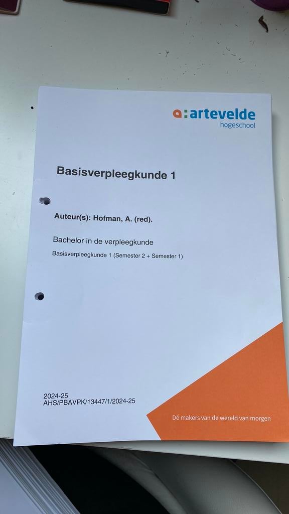 Basisverpleegkunde 1 - Arteveldehogeschool, Ophalen of Verzenden, Nieuw, Hogeschool