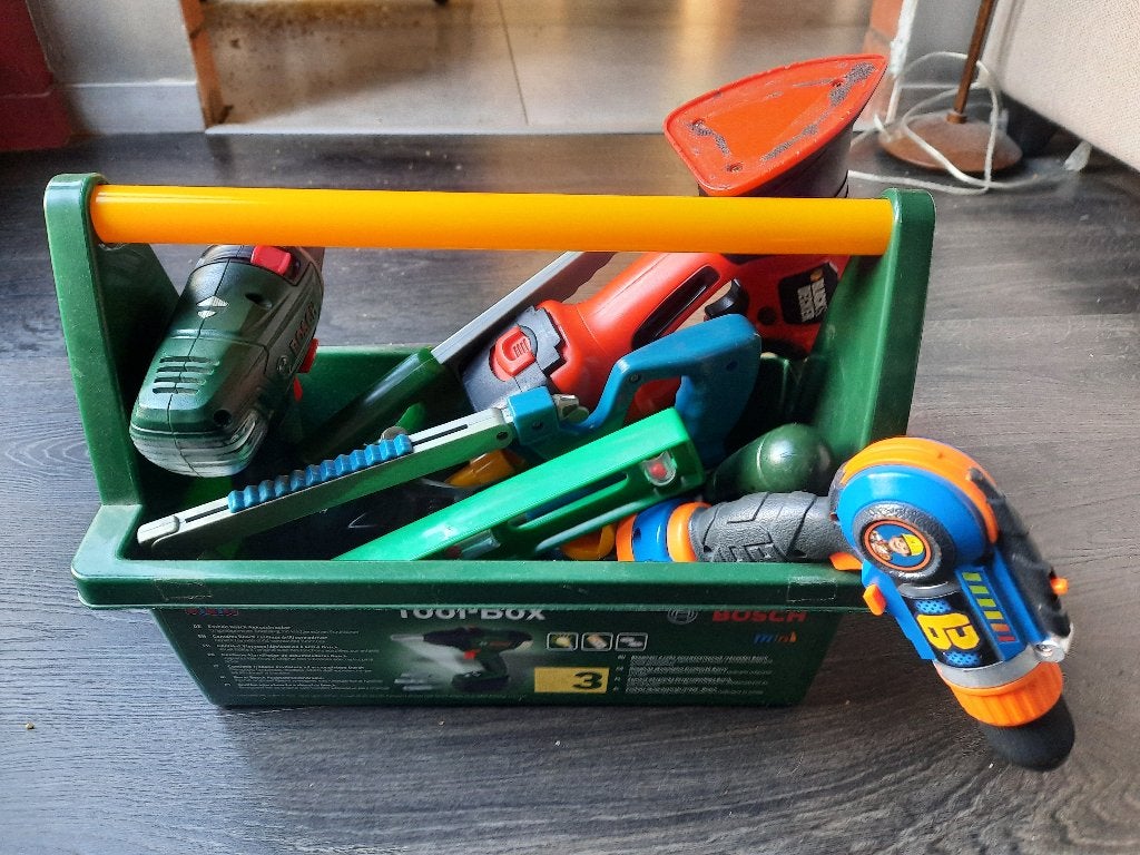speelgoed werkkist en werkgerij, Kinderen en Baby's, Ophalen, Gebruikt, Bouwen