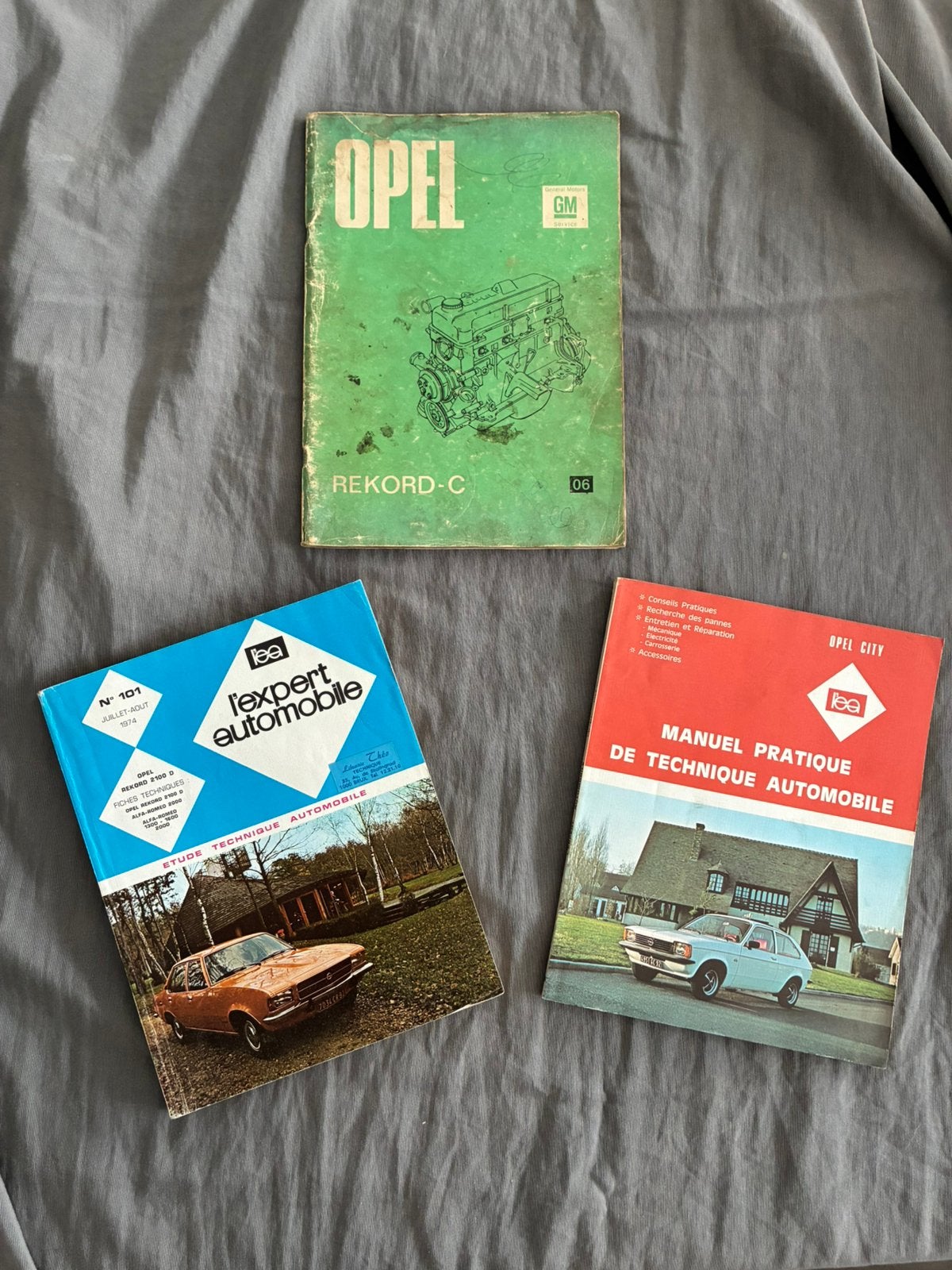 3 revue technique Opel rekord c d kadett c city, Ophalen