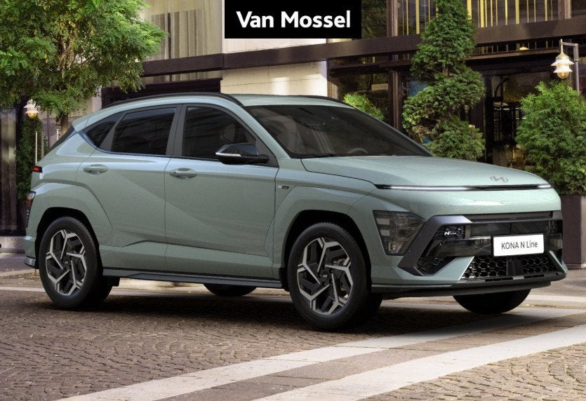 Hyundai Kona 1.6 T-GDI Feel N Line HEV 7-DCT, Auto's, Stof, 4 cilinders, 1600 cc, Bedrijf